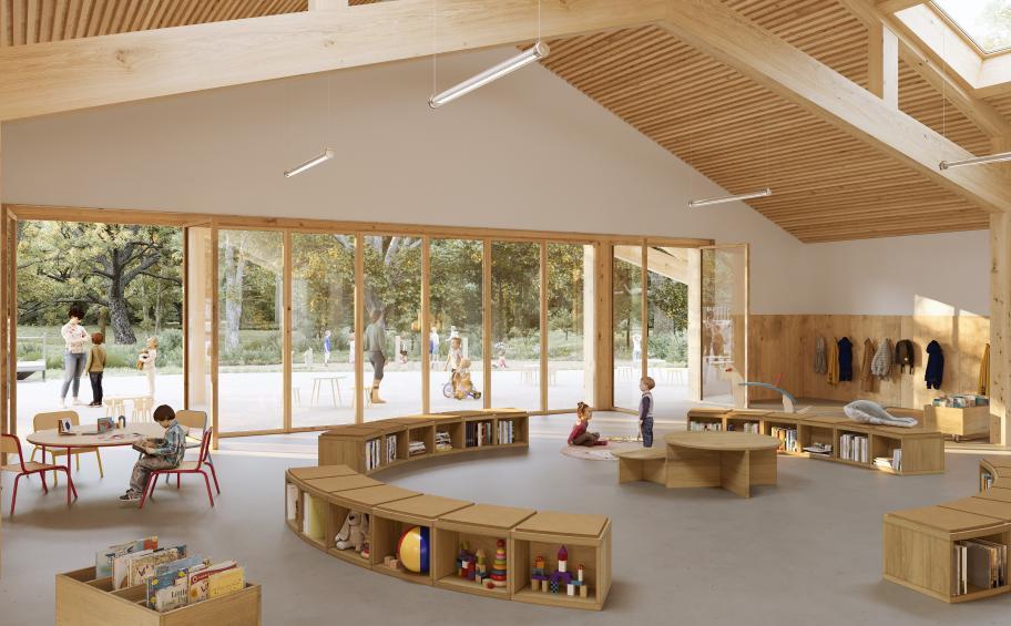 Matériaux biosourcés, économie circulaire et RE2028 pour le futur centre de loisirs du Bois de Cergy!