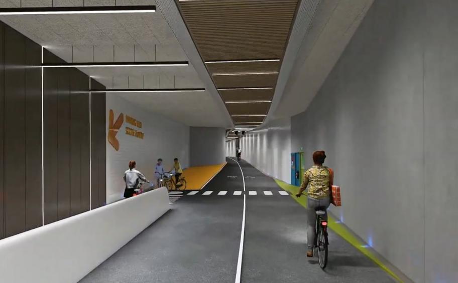 À Montpellier, une galerie cyclable de 384 m de long, une première en France