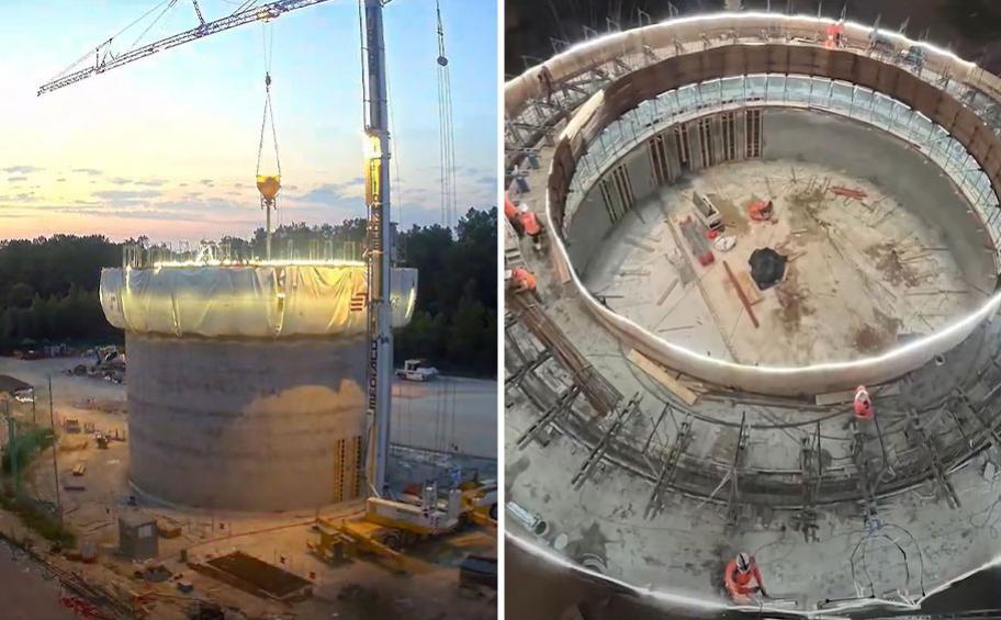 In the Aube region, Eiffage Génie Civil built a storage silo using slipform construction.