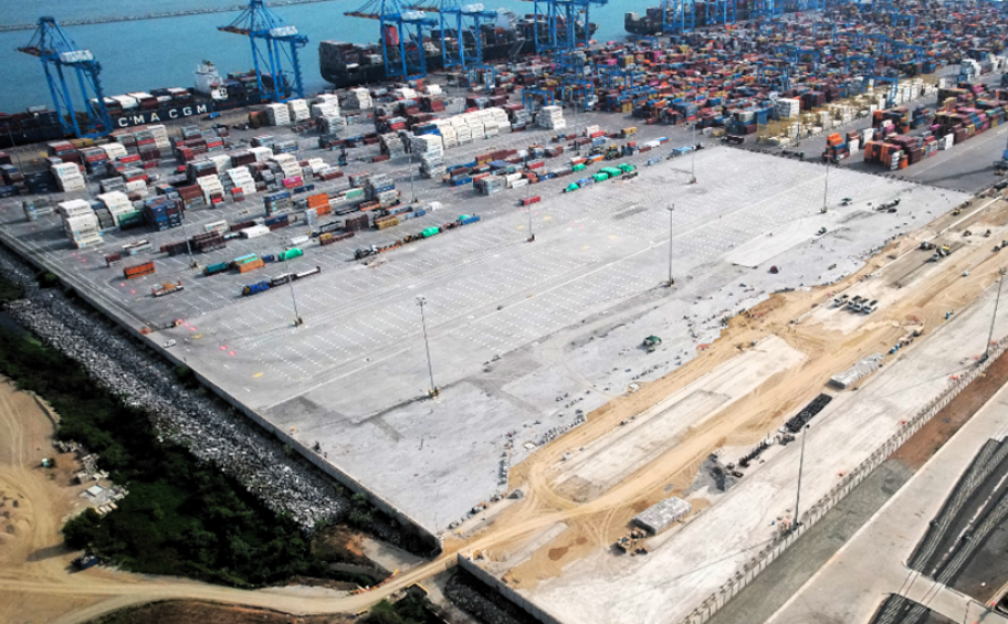 20 hectares réalisés sur le projet d’extension du port de Tema, au Ghana