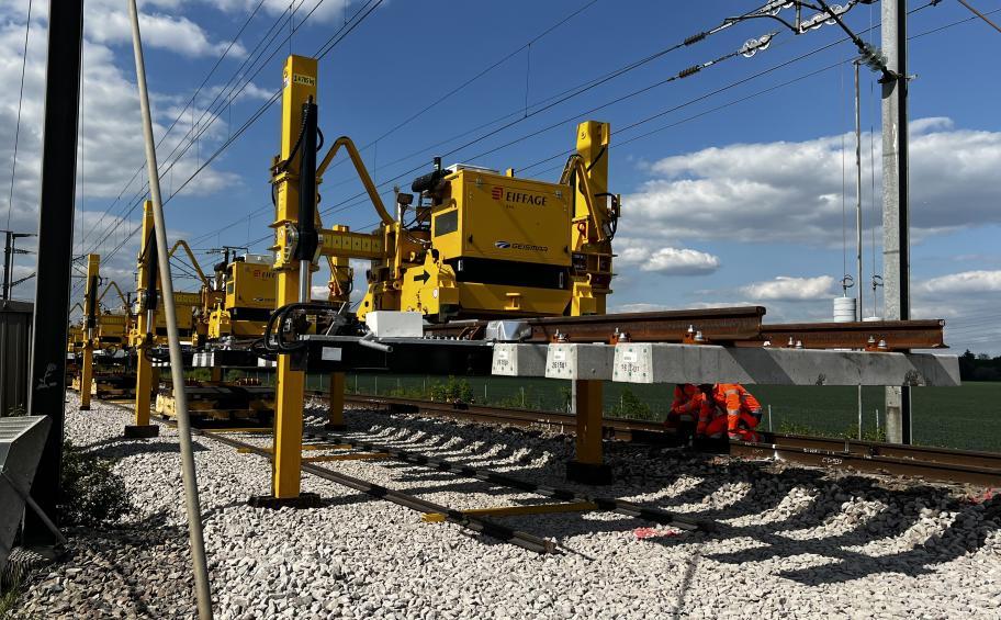 Eiffage Rail renews the track switches and crossings of the South-East European high-speed line.