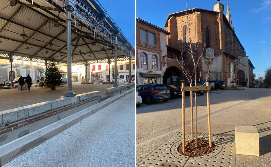 En Occitanie, Eiffage Route a réaménagé la place de la Halle du Fousseret (31)