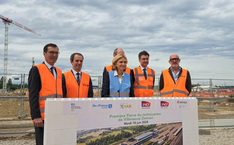 Laying of the Foundation Stone for the Future Villeneuve Demain Technicentre (94)