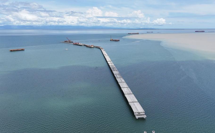 On the Puerto Antioquia project, Eiffage Civil Marine Engineering continues the construction of the new port terminal