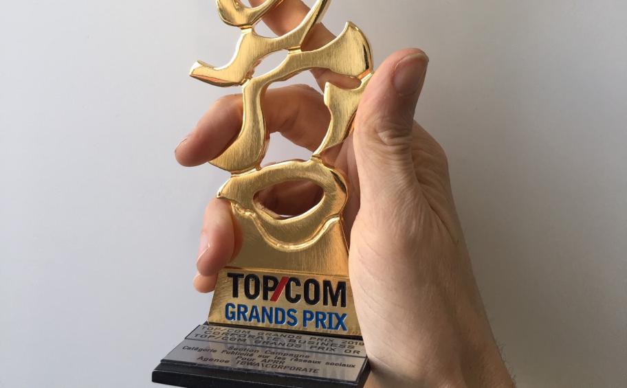 APRR wins a TopCom Gold Award for its web campaign against pet abandonment