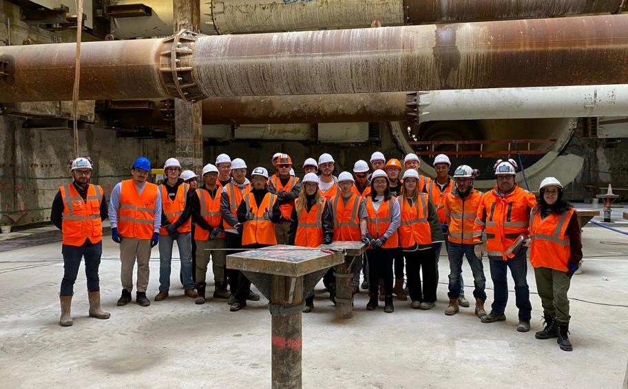 Eiffage Génie Civil a accueilli la promotion 2027, de l'ESITC Paris, sur le chantier de la future gare Stade de France