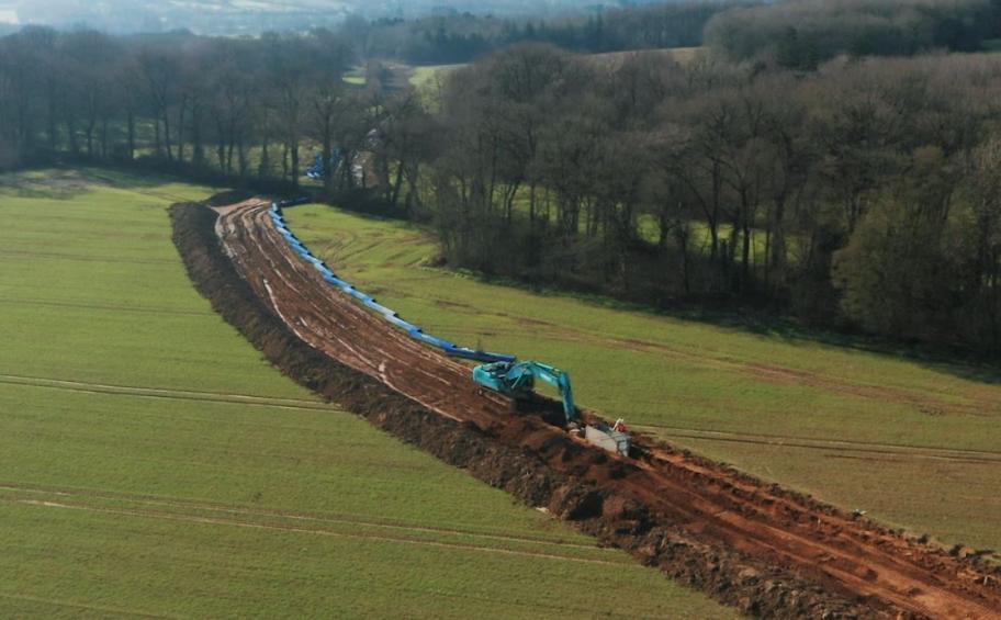 Au sud de Rennes (35), DLE Ouest a participé au projet de liaison de l'Aqueduc Vilaine Atlantique (AVA)