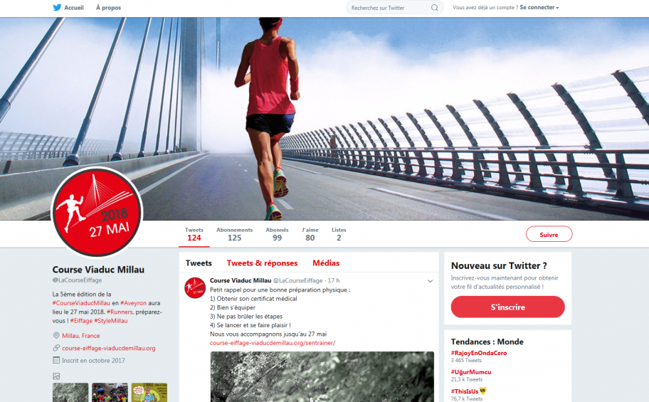 #CourseViaducMillau : suivez-nous sur Twitter pour tout savoir de l'édition 2018