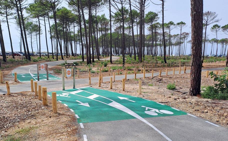 Eiffage Route a réalisé la piste cyclable Vélodyssée à La Teste-de-Buch (33)